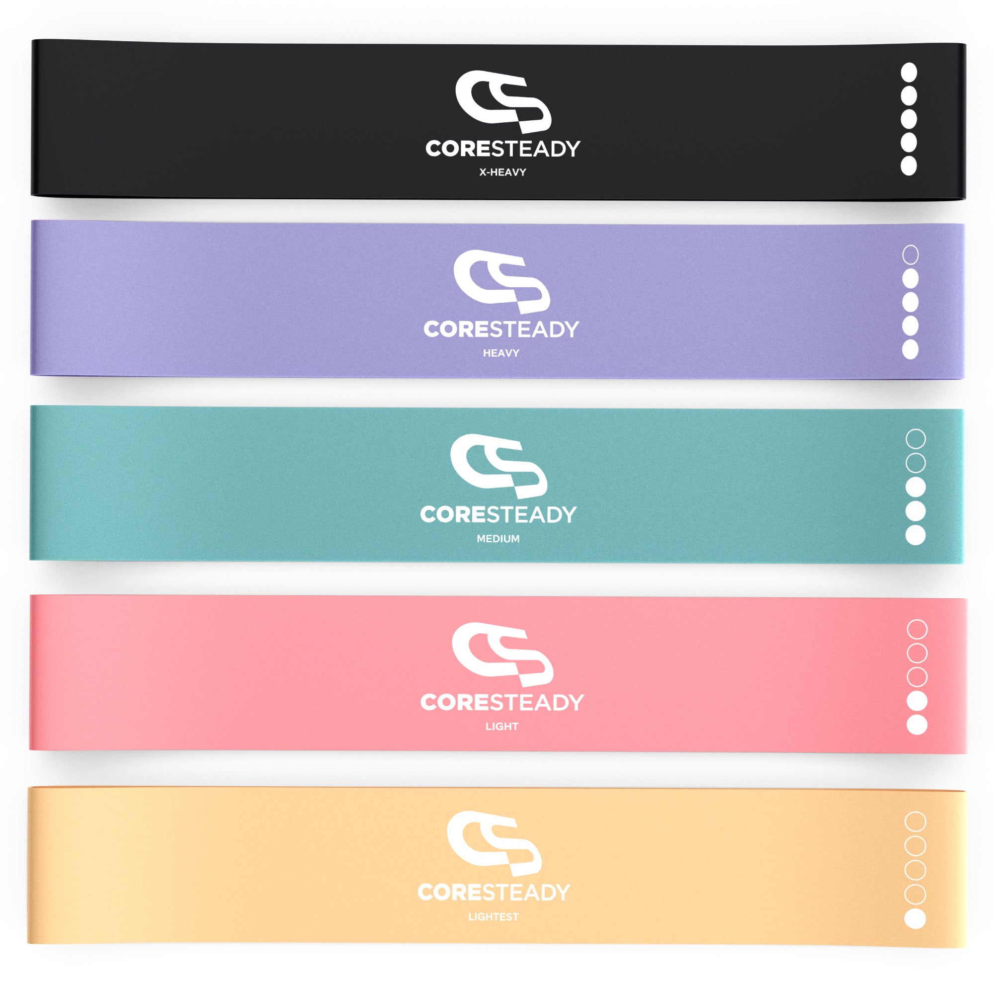 Mini Loop Resistance Bands Set of 5 Coresteady